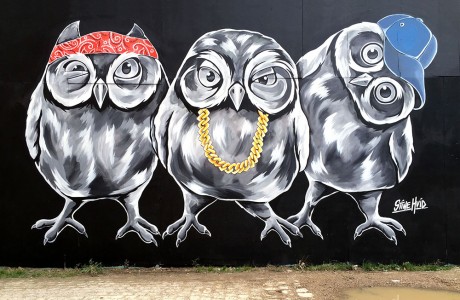 Stine Hvid owl squad streetart