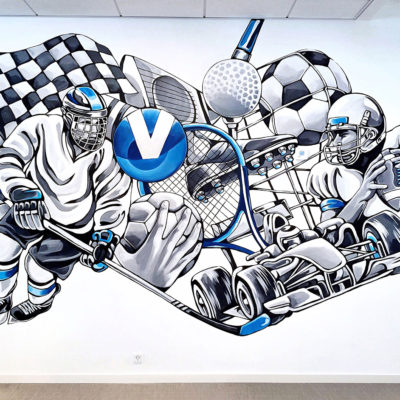 stine hvid viasat sport mural