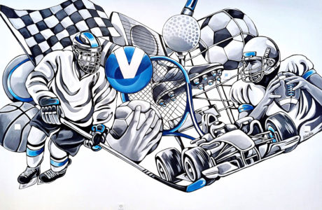 stine hvid viasat sport mural