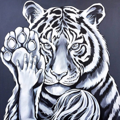 stine hvid one tiger painting