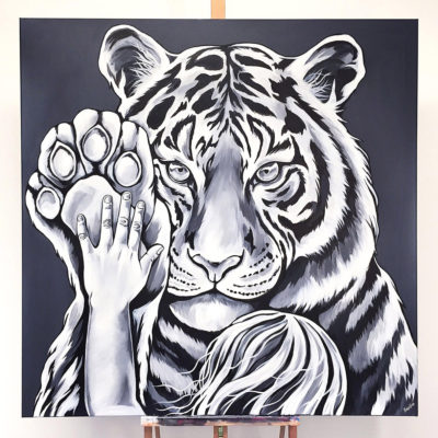 stine hvid painting maleri tiger one